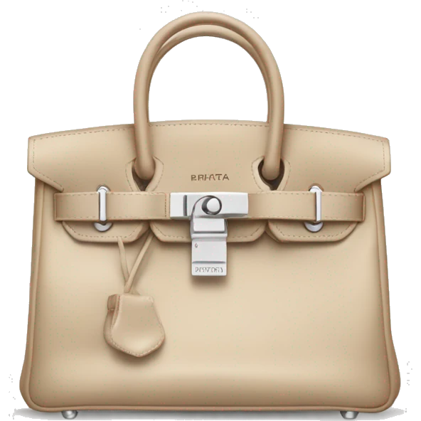 Birkin beige marfa bag with silver hardware  emoji