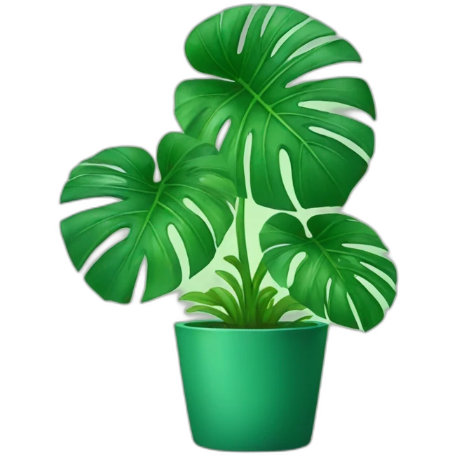 Monstera plant emoji