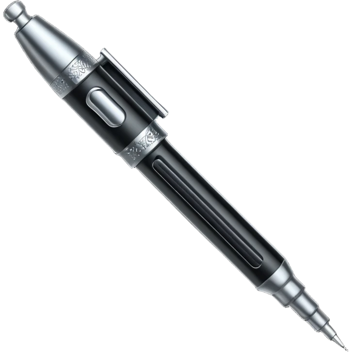 Big fat pen with needle tattoo gun emoji