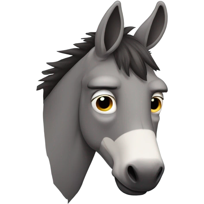 Sad donkey emoji