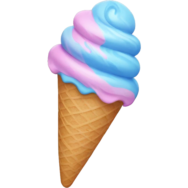 pink and blue ice cream swirl emoji