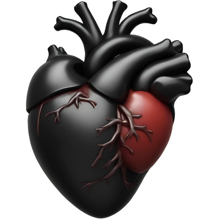 Black anatomical heart  emoji