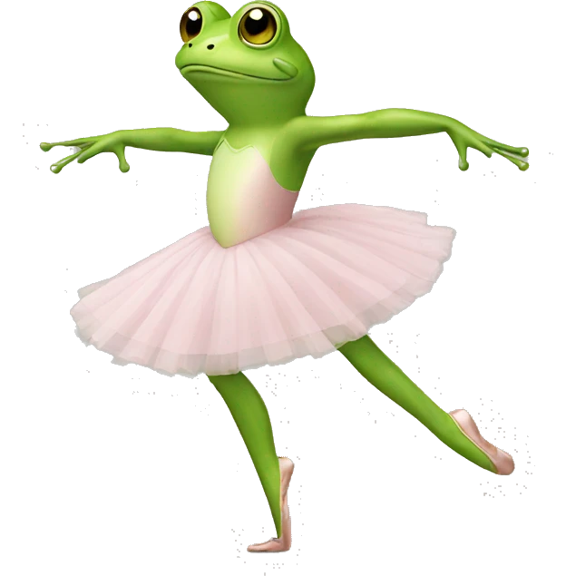 Frog doing ballet  emoji