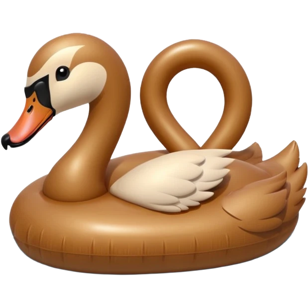 Brown swan pool inflatable  emoji