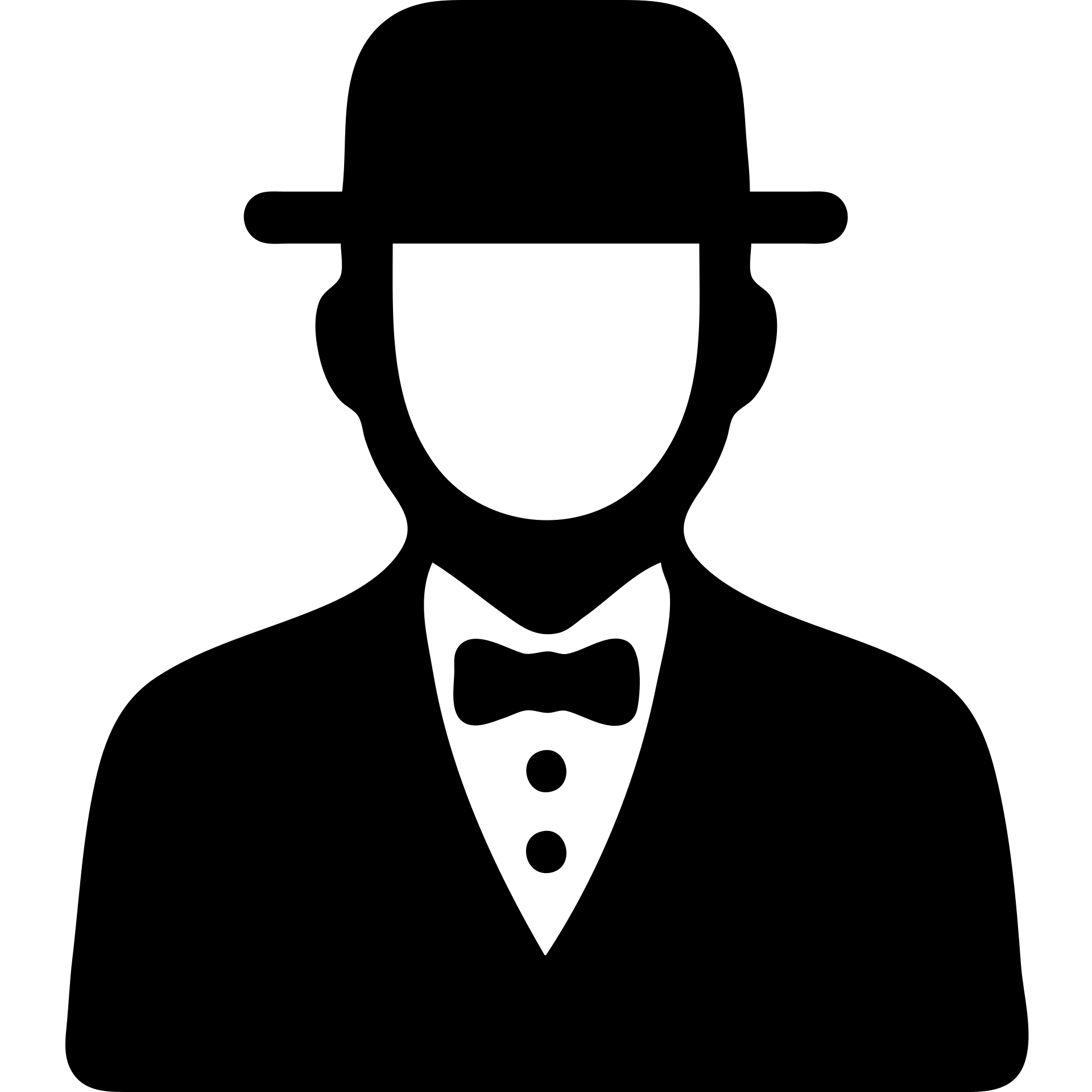 man in a vintage black and white suit, no facial hair, solid filled icon emoji