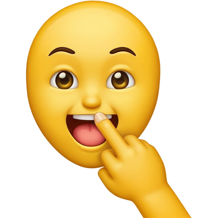 emoji biting finger emoji