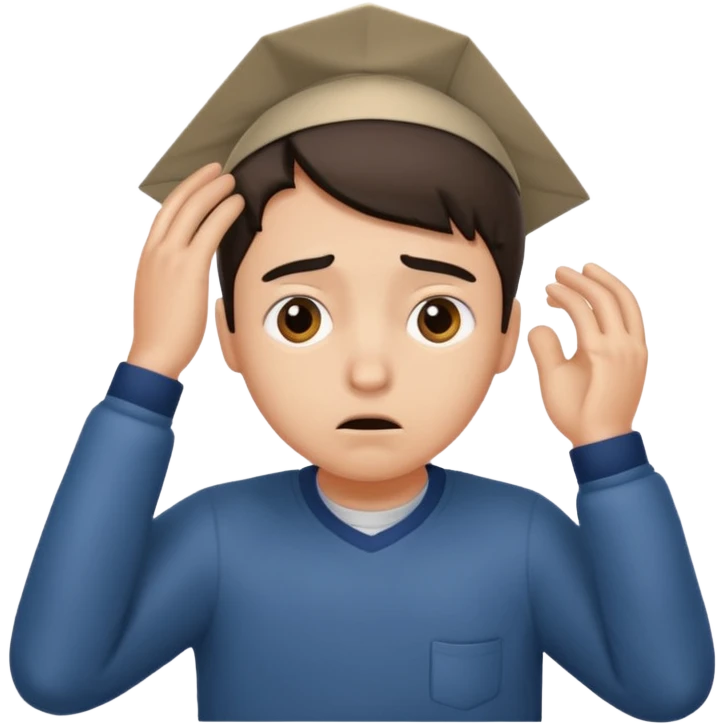 Make a student confused in solving emoji