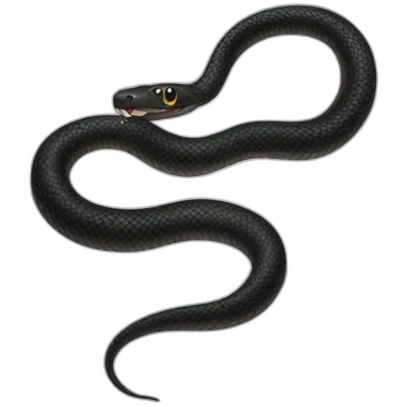 A black snake emoji