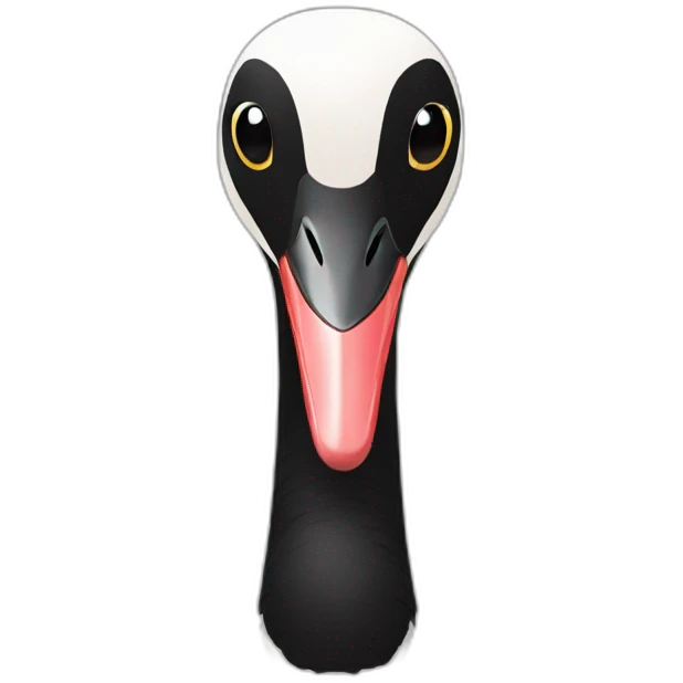 black swan front view emoji