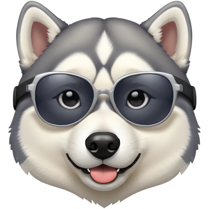 Husky wearing sunglasses emoji