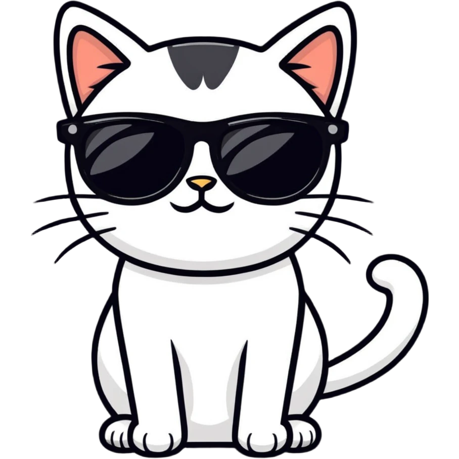 Cat with sunglasses emoji