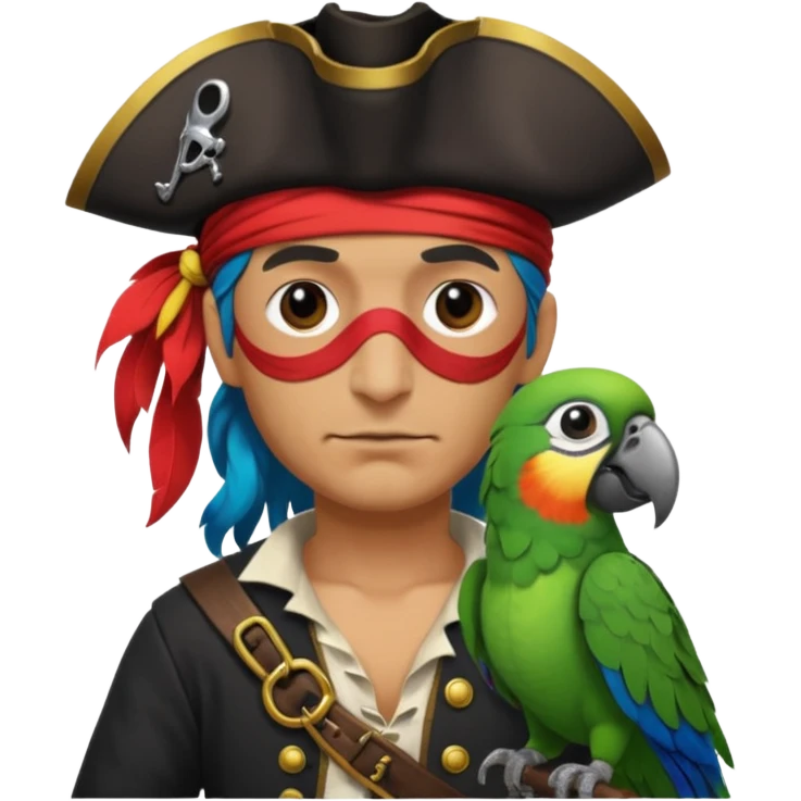 pirate and parrot emoji