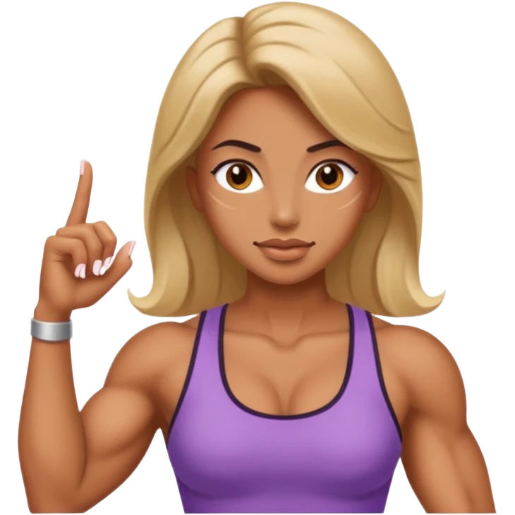 Female muscle with manicured nails  emoji