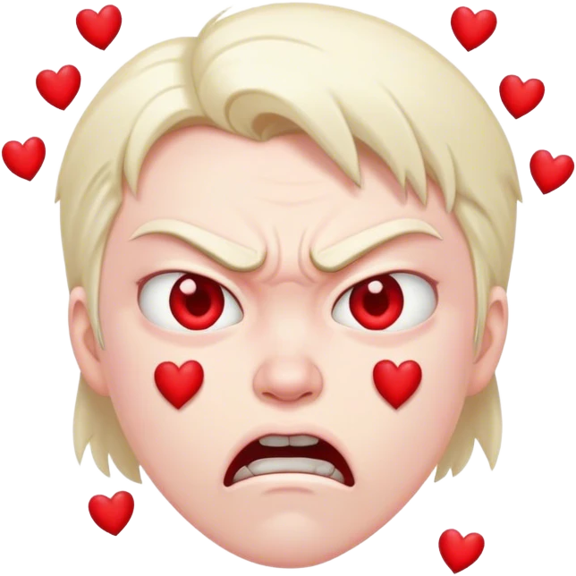 Énervé avec des cœur  emoji