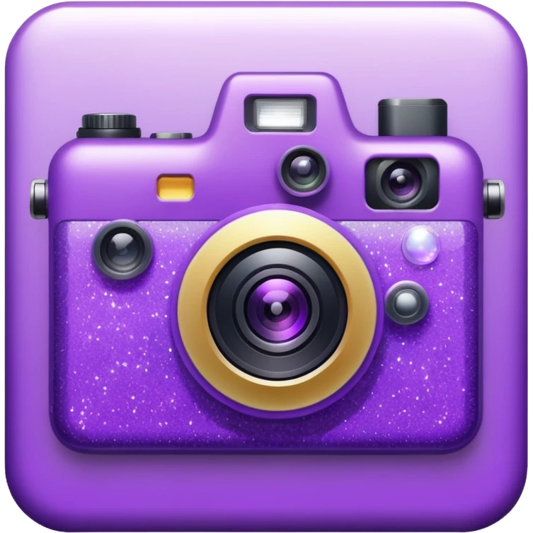 Glitter Camera Purple emoji
