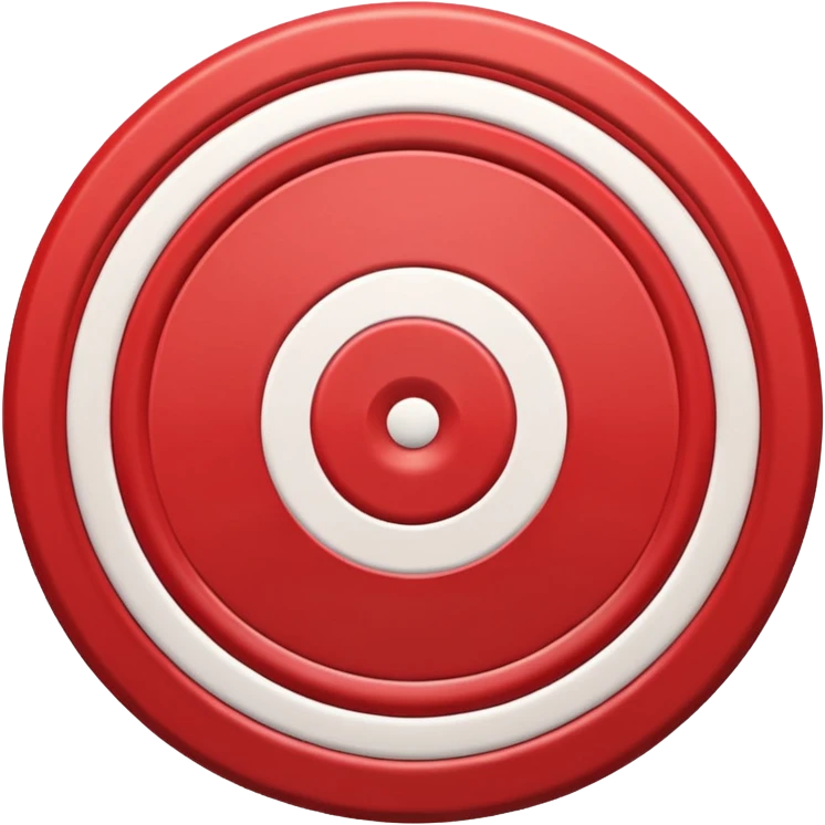 bullseye target with classic red and white rings, simple, centered, no text emoji