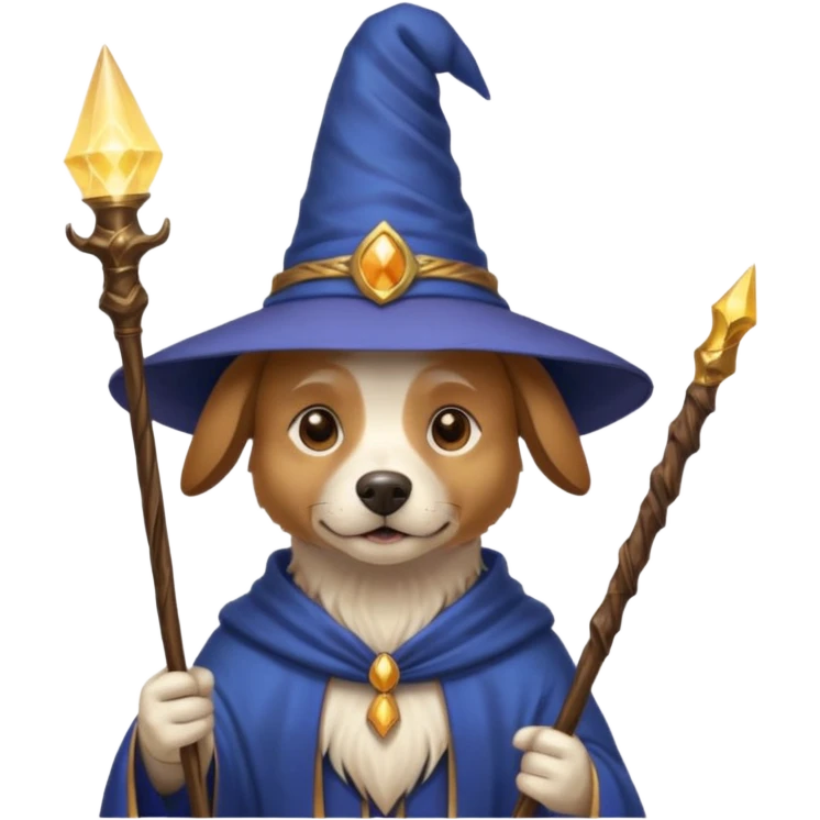 Dog wizard emoji