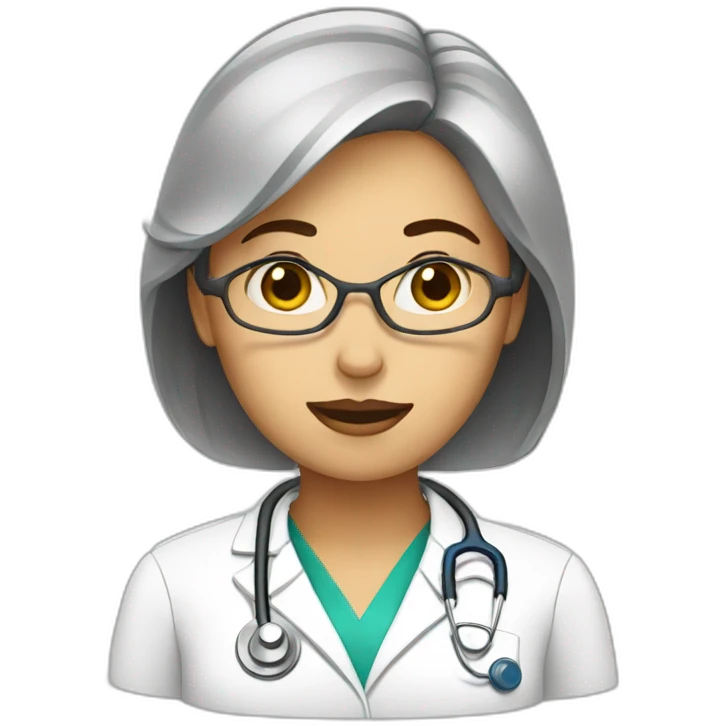 Woman-doctor-tired  emoji
