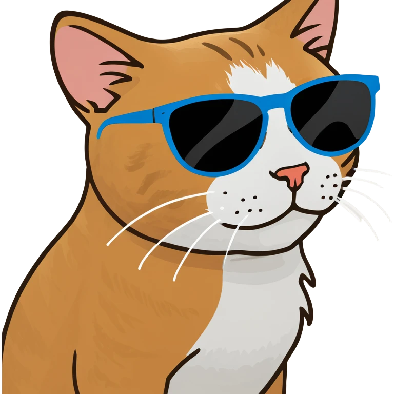 Cat with sunglasses emoji