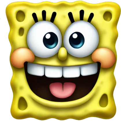 spongebob smiling with teeth emoji