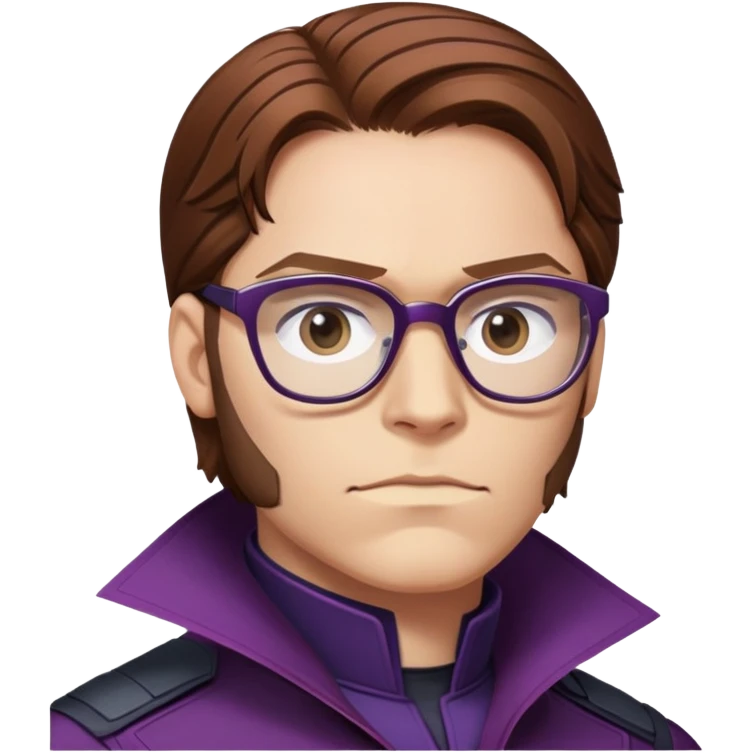 zemo brown hair with glasses marvel from captain america: civil war emoji
