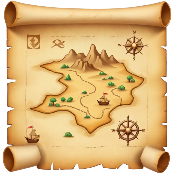 Treasure map emoji