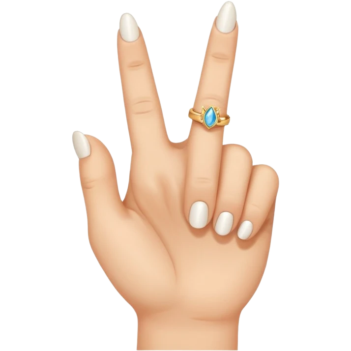 Doigt d’honneur avec une bague emoji