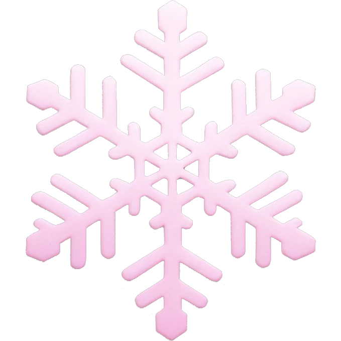 pastel pink snowflake  emoji