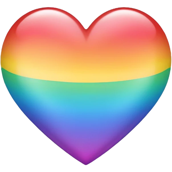 heart with rainbow gradient outline emoji