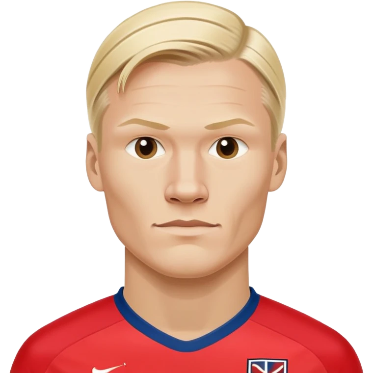 Erling Haaland soccer player in Norway jersey number 9 emoji