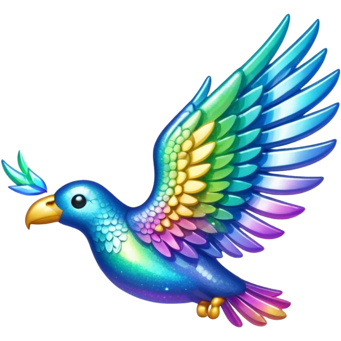 a wing with bling effect emoji