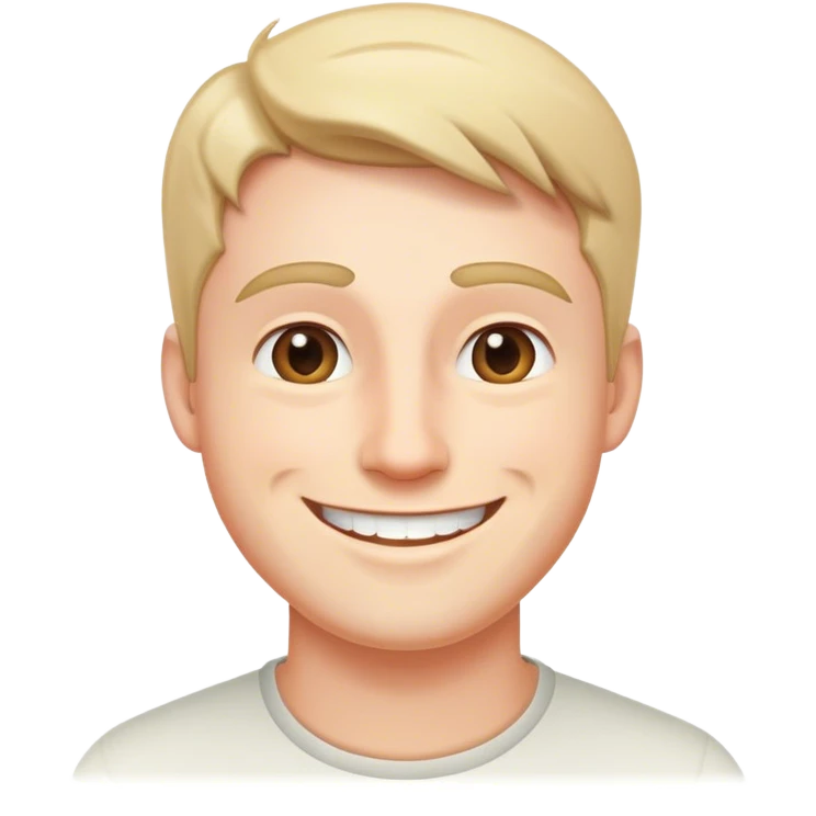 man smile , view from angle 30 degree emoji