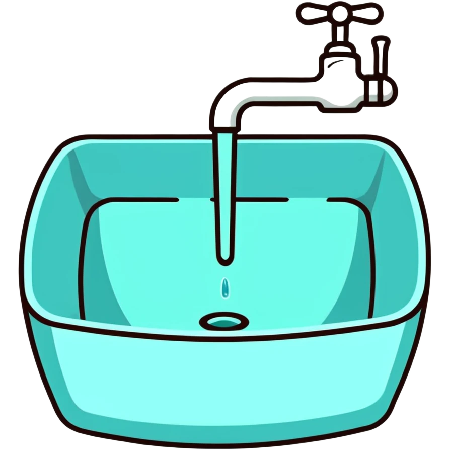 a sink filled with water emoji