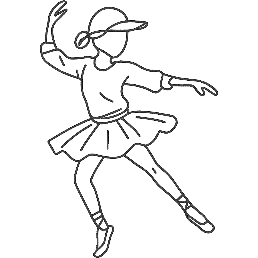 A ballerina dancing in a hip-hop style emoji