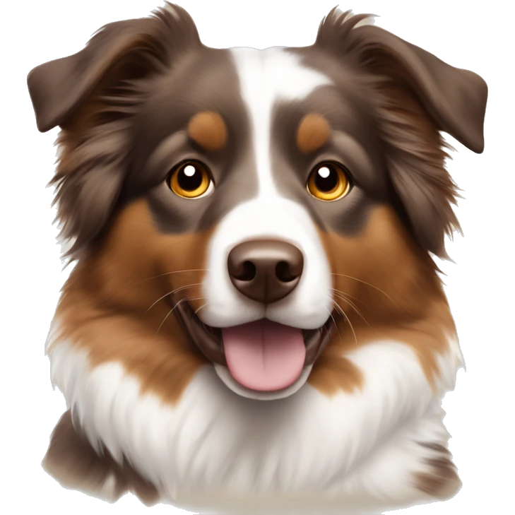 Australian sheperd brown White caramel emoji