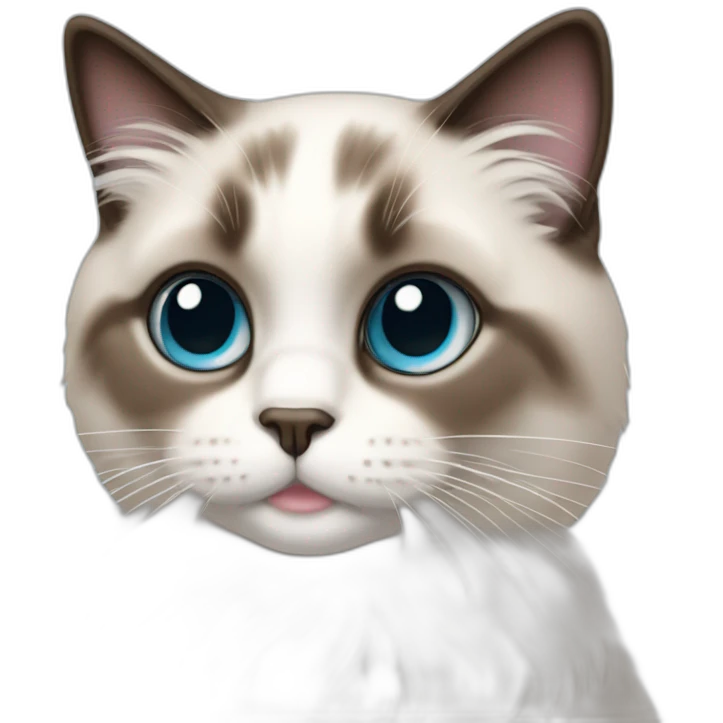 cute ragdoll cat emoji