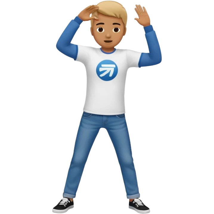 someone doing the dab emoji