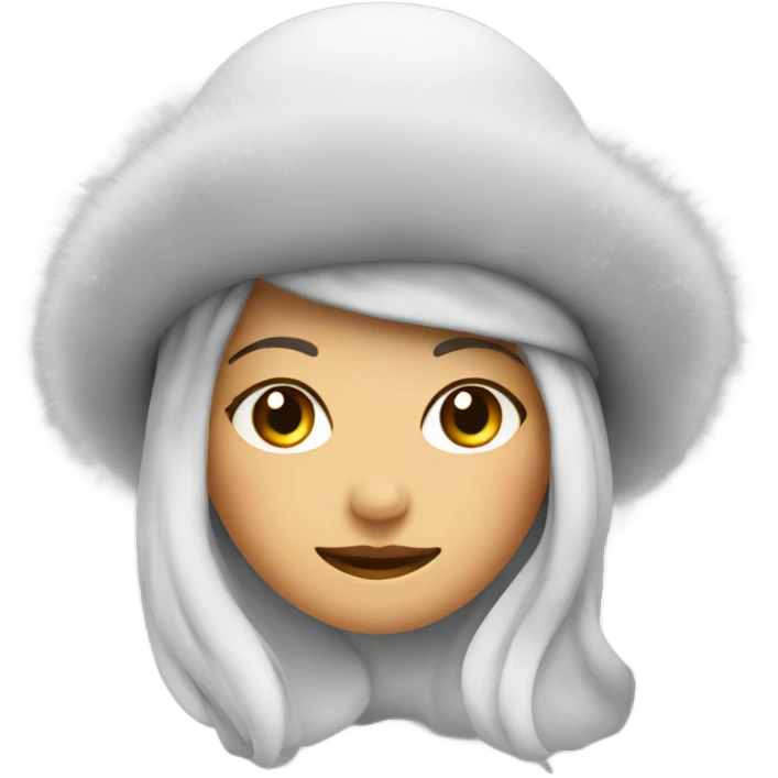 stylish black winter hat with girl faces  emoji