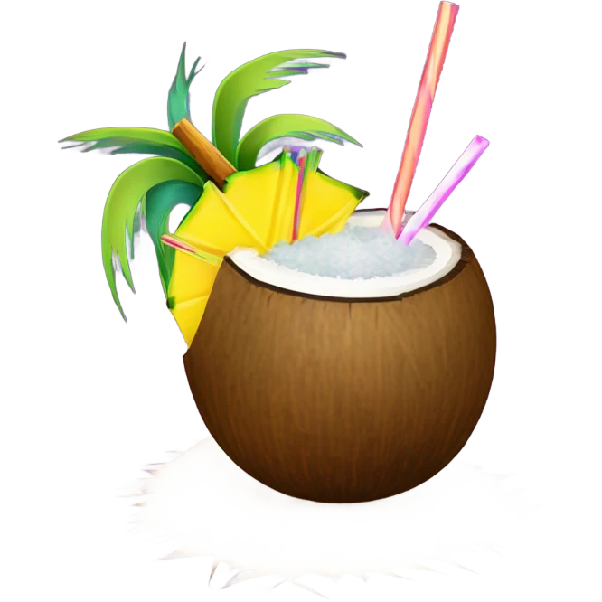 Coconut cocktail emoji