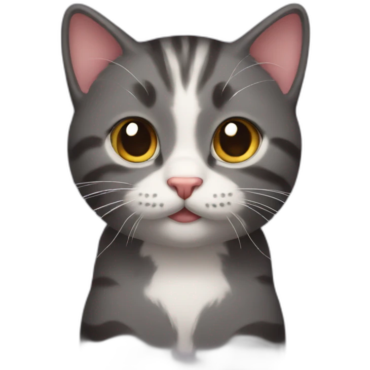 kitty shows the heart emoji