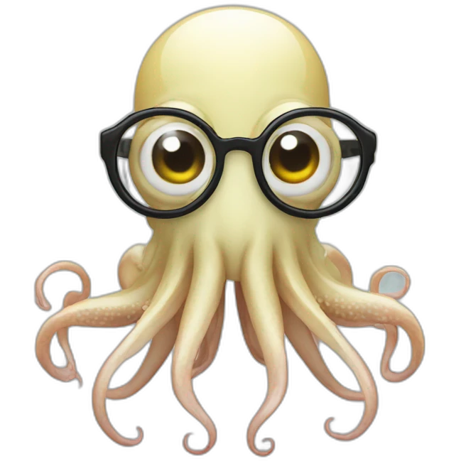squid wearing glasses emoji