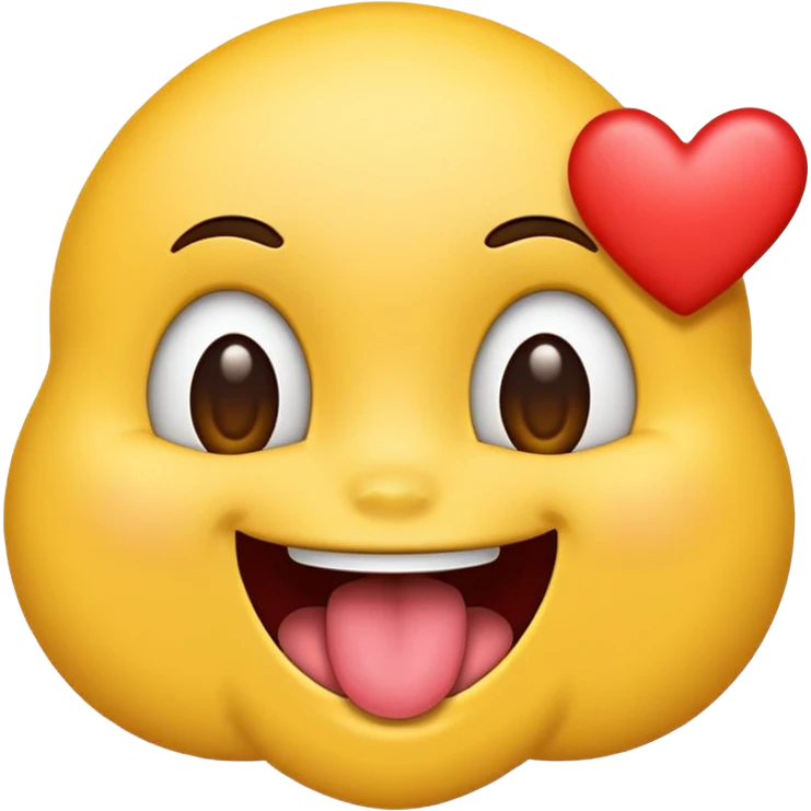 emoji with heart eyes and tongue out emoji