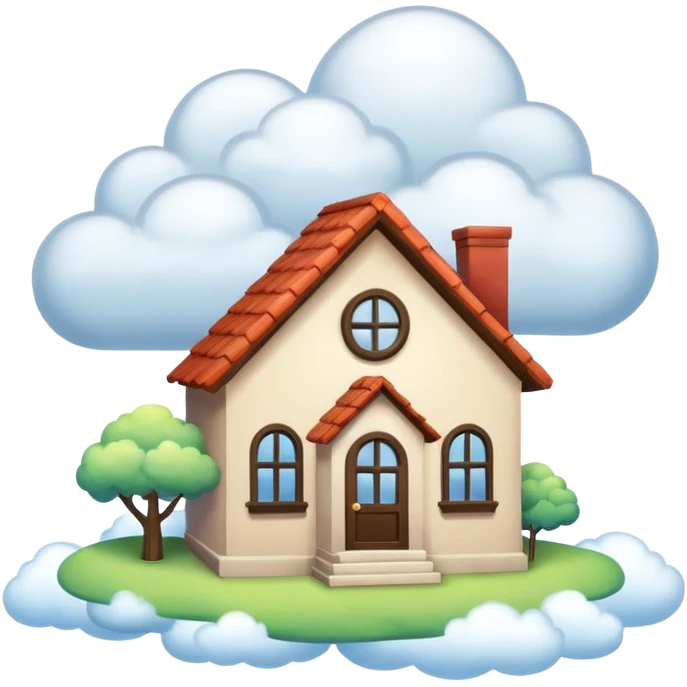 house made of clouds material  emoji