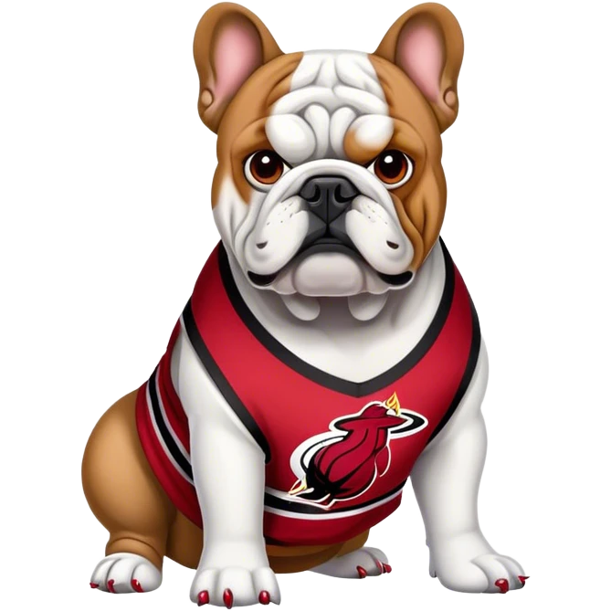 Bulldog Miami heat jersey  emoji