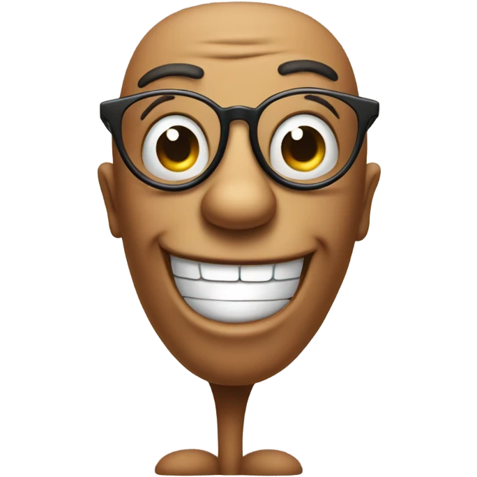 Doodle wearing glasses emoji