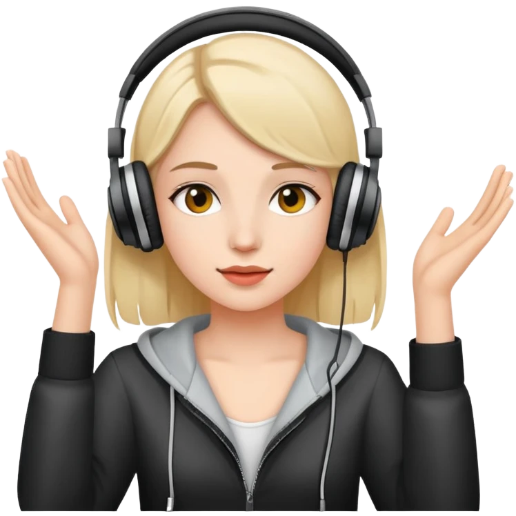 Girl at music concert  emoji