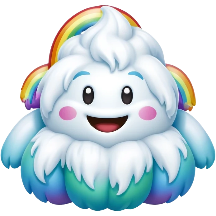 rainbow inflatable bouncy yeti poop head emoji