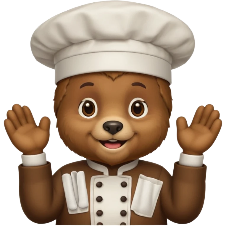 a bear wearing a chef hat  emoji