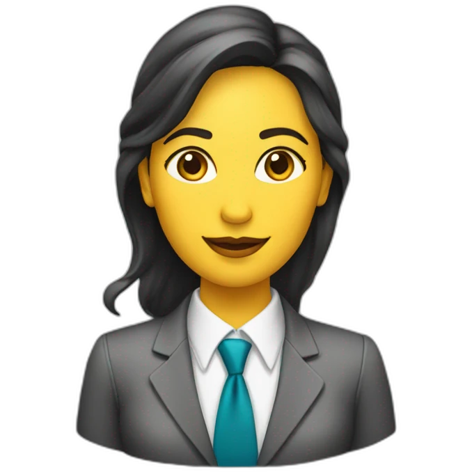 mujer con corbata emoji