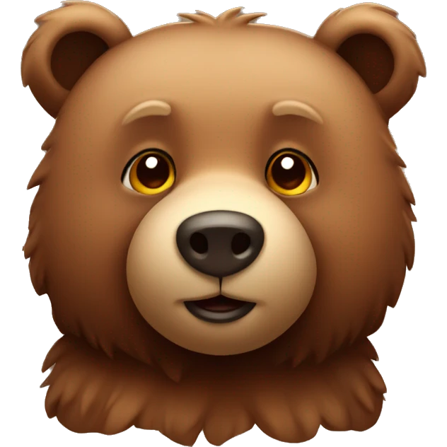 Cute brown bear emoji